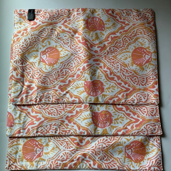 Tahari Dining Tahari Home Place Table Mats Set 3 Orange Shells